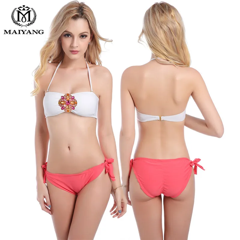 2017Новый Стиль Сексуальный Многоцветный Бикини Кристалл Алмаза Серии Пляжная