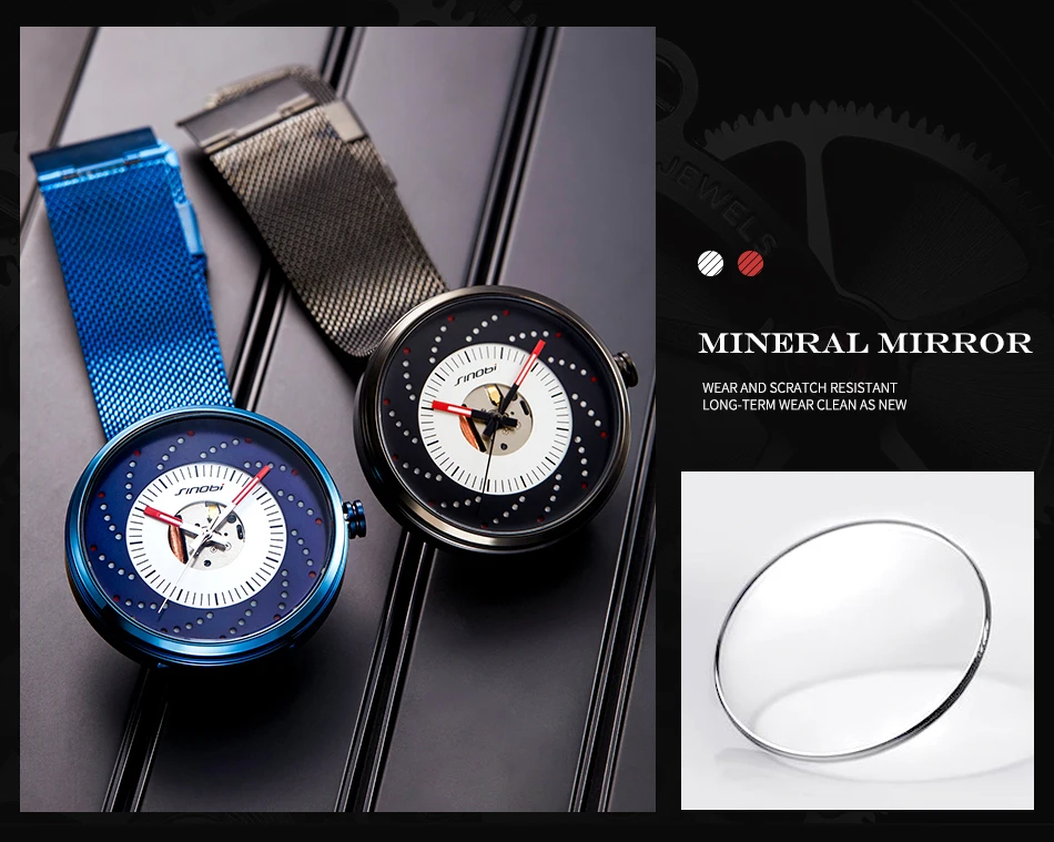 SINOBI New Hot Wheels Creative Design Men Watches Cool Waterproof Luminous Stainless Steel Japan Imported Movement Quartz Watch