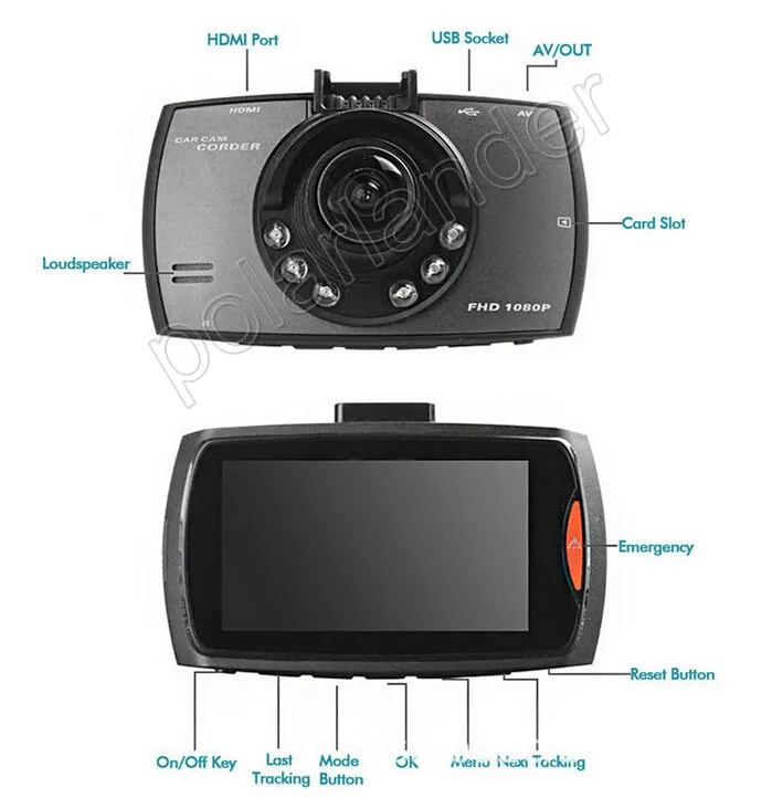 Лидер продаж Автомобильный видеорегистратор 2 7 дюйма обнаружение движения