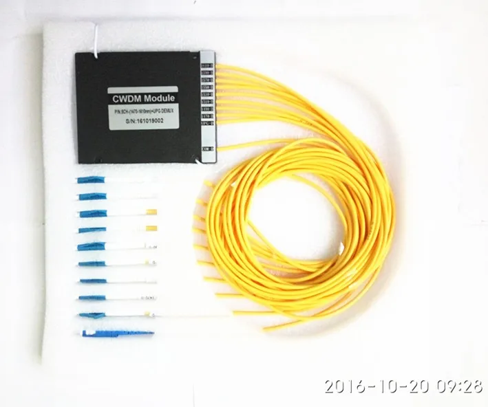 8-канальный Оптическое волокно cwdm, mux и демультиплексора cwdm 8ch+ 1 каналов 1470/1490/1510/1530/1550/1570/ 1590/1610nm sc-lc