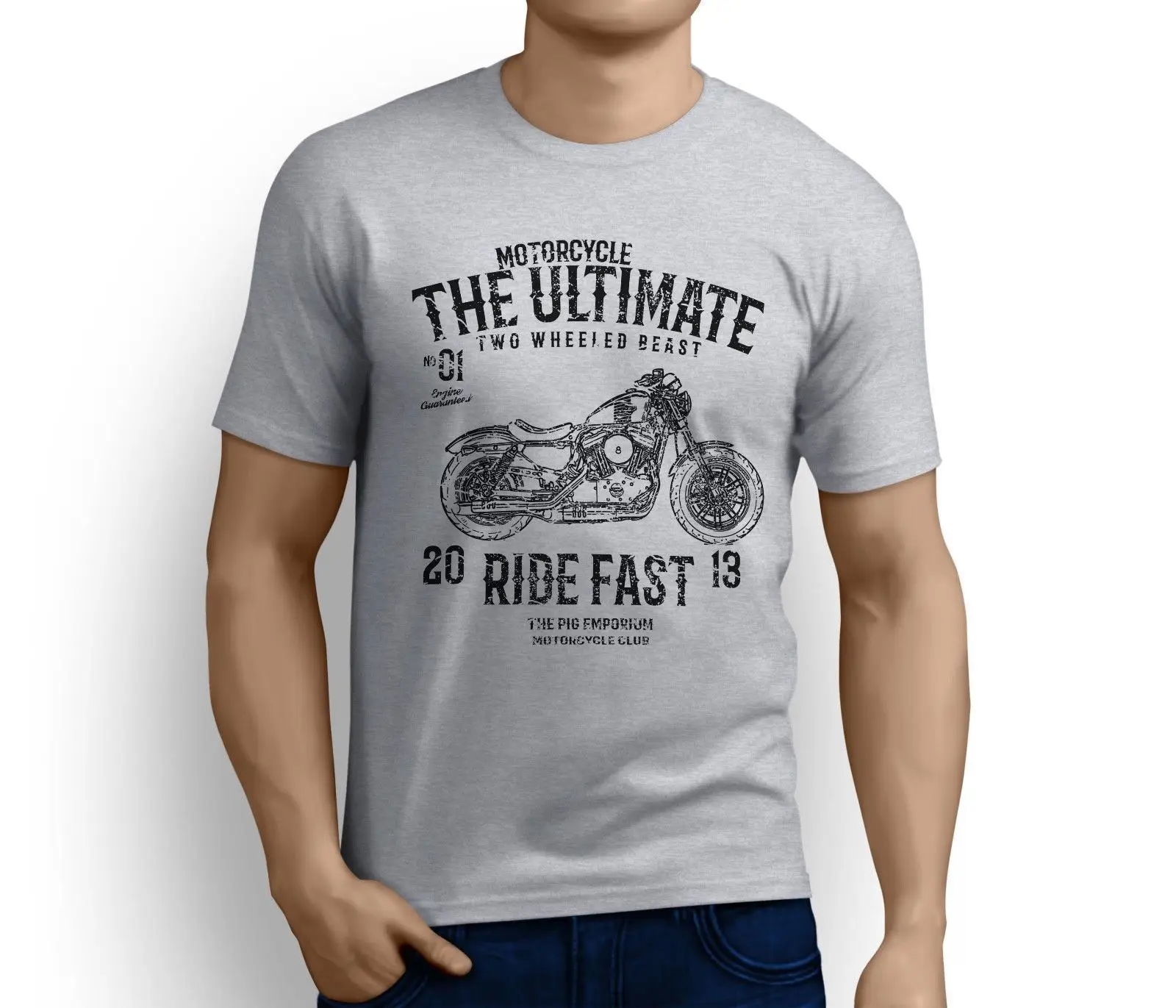 Бренд 2019 модный Ultimate American Moto Forty Eight вдохновленный мотоциклом художественный