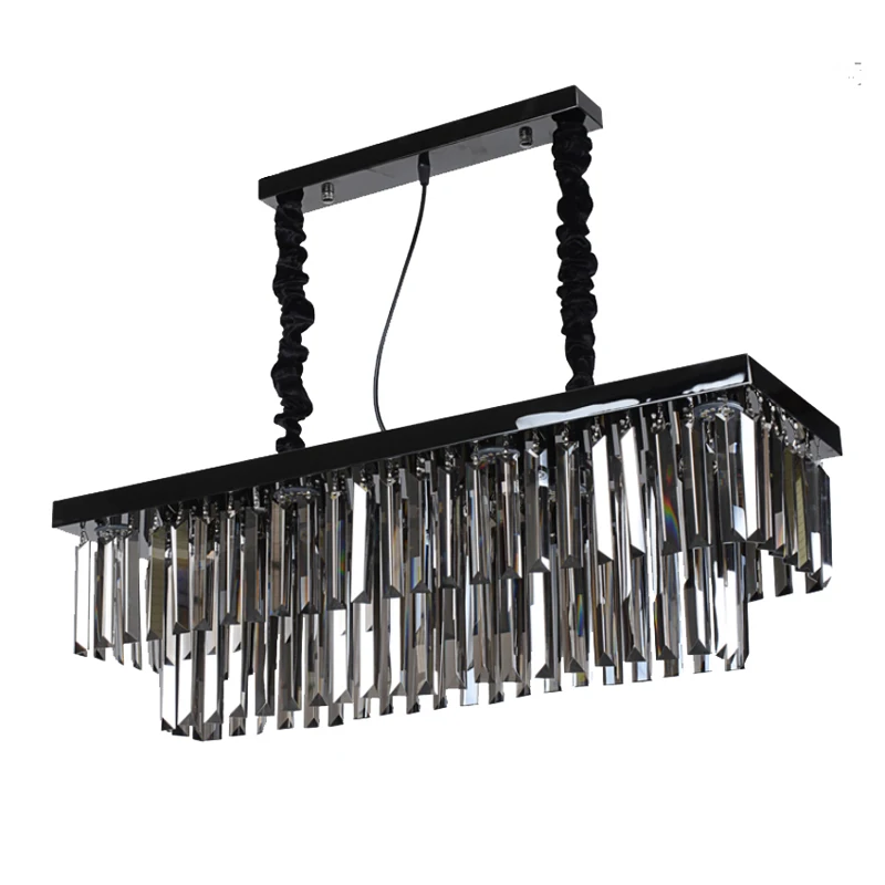 

Upscale Hotel Restaurant Club Wrought iron K9 Crystal Pendant American Village Industry Retro Lamps led lighting fixture lamps