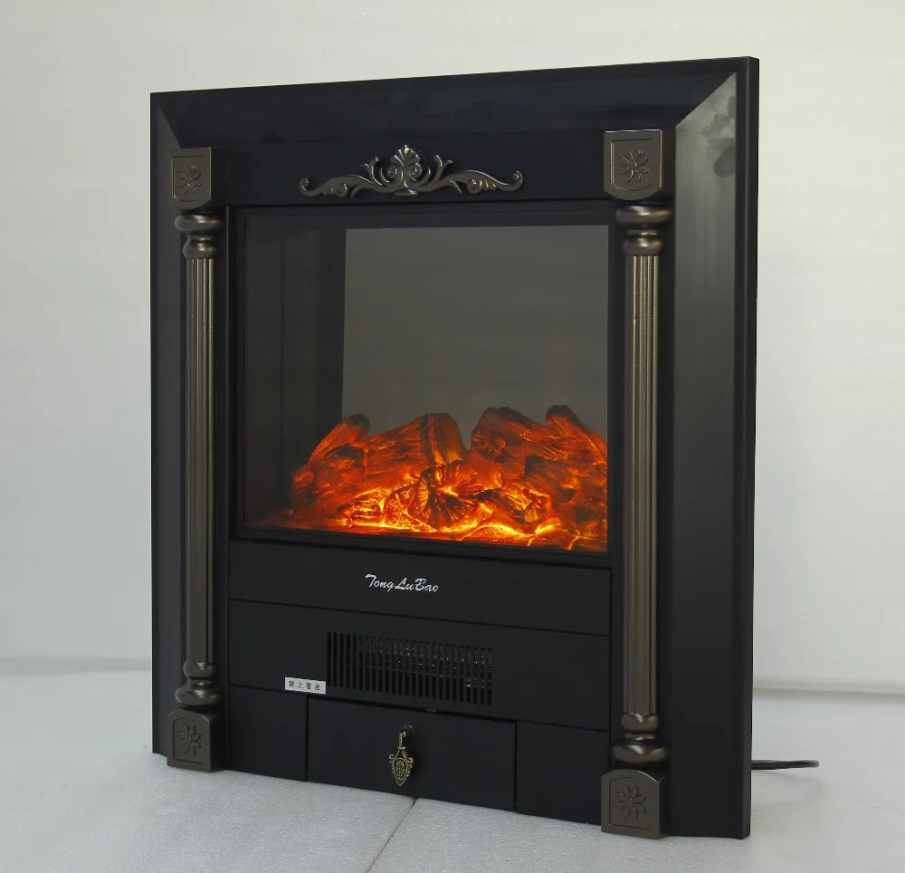 Камин горелки электрический камин firebox теплый воздух воздуходувка дистанционное управление искусственного оптического пламени Европейский классический стиль