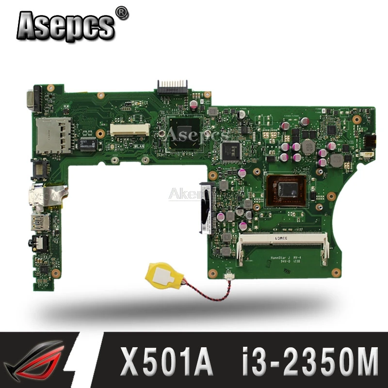 X401A rev3.0 материнская плата для ноутбука For Asus F501A X501A новая оригинальная i3 2350M HM76