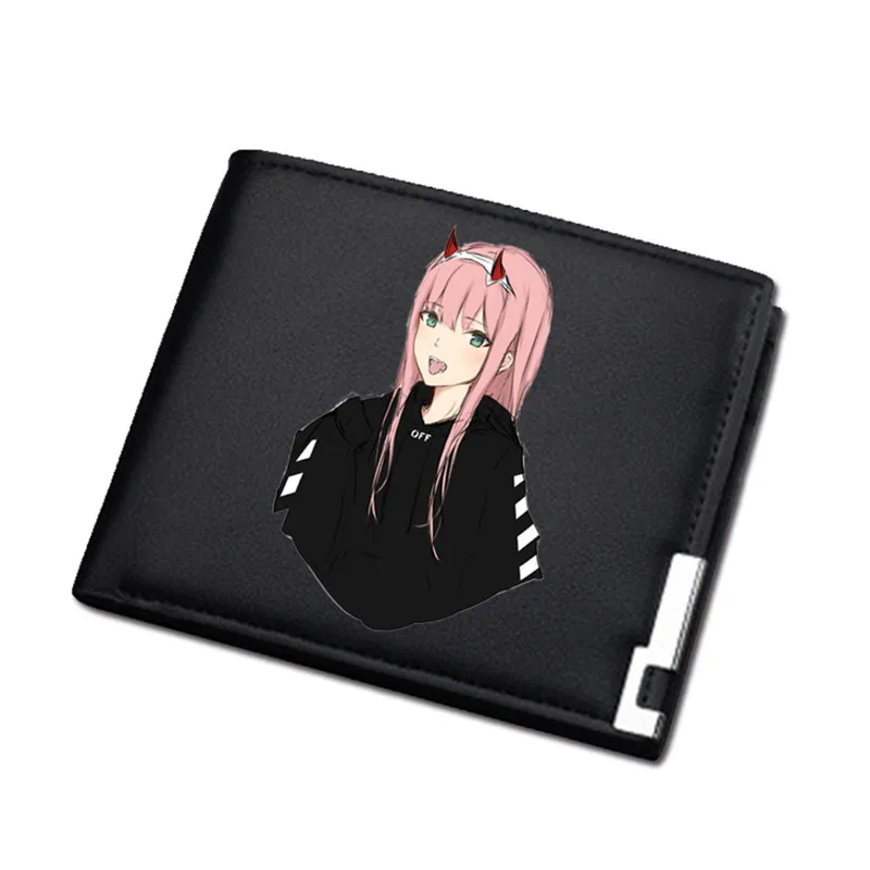 23 Женское портмоне DARLING in the FRANXX, короткий кошелек из искусственной кожи, ноль, два удостоверения личности, держатель для карт, мультяшная сумка для денег, для девочек, Carteira - Цвет: 23