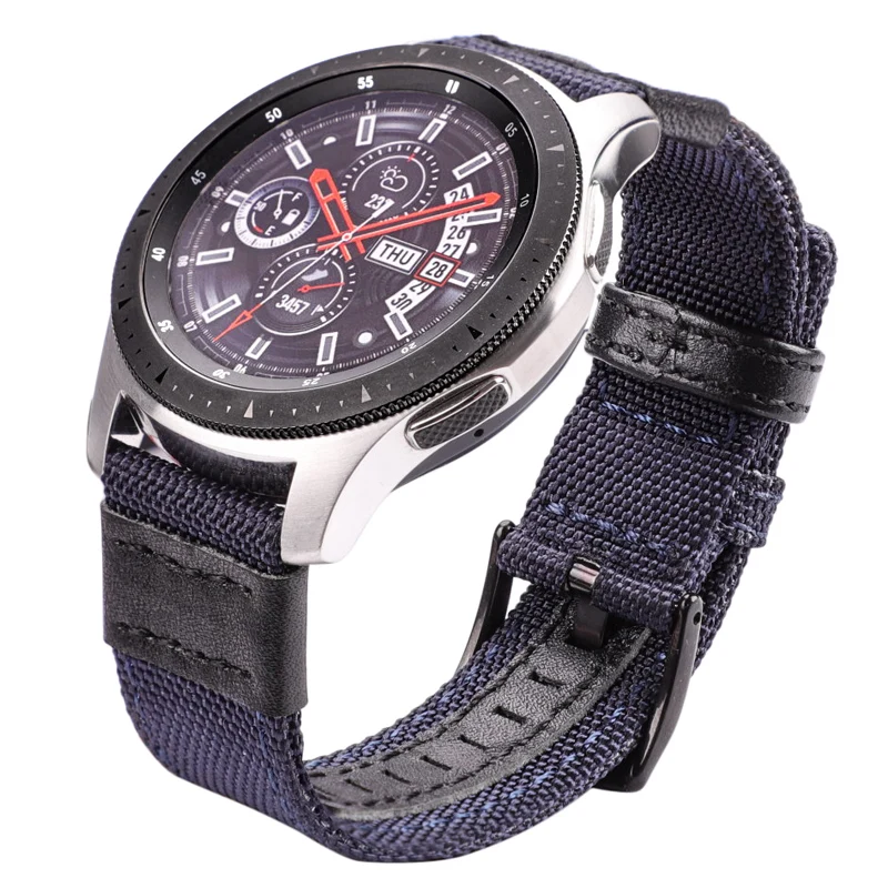 

Nylon Watch Strap 4 Colors 20mm 22mm 24mm Watchband For Gear S3 Frontier S2 Classic General Women Men Universal Watch Band