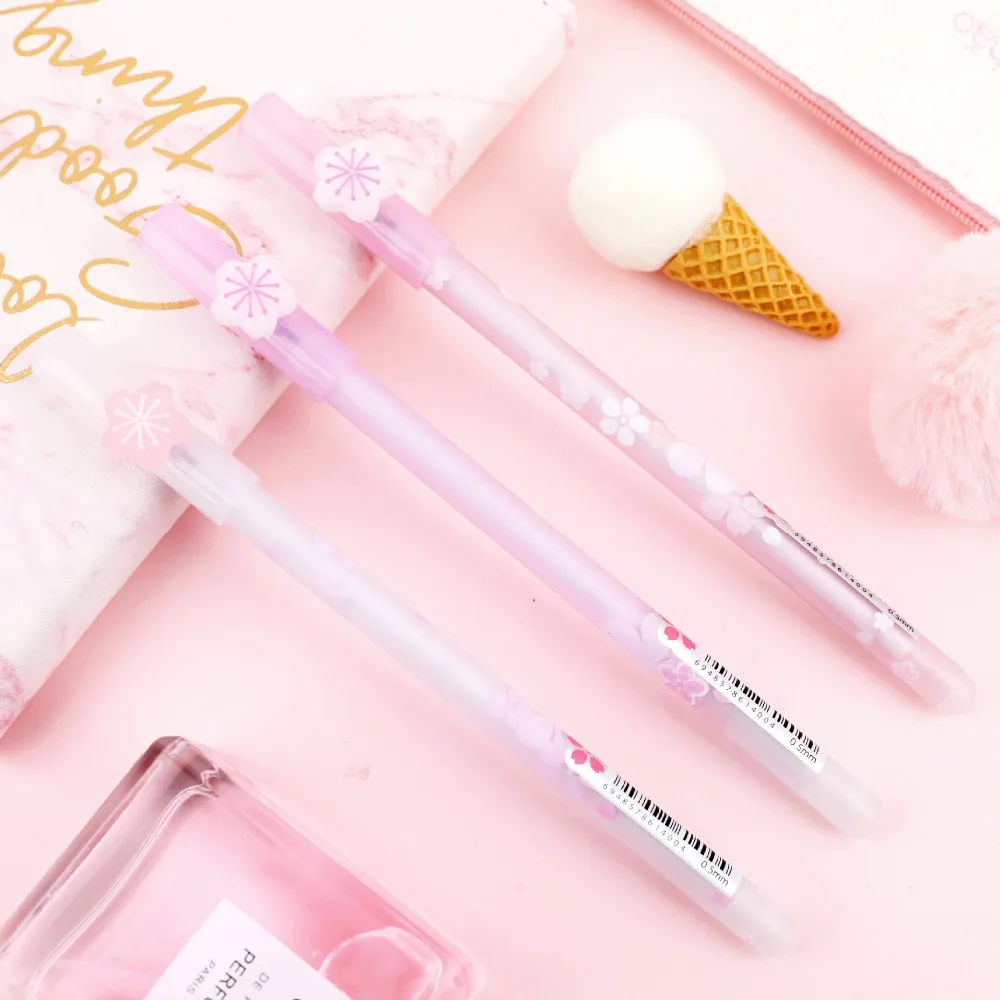 Гелевая ручка Sakura 3 шт./лот милые ручки 0 5 мм с голубыми чернилами нейтральные для