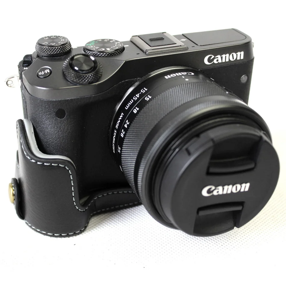 Чехол-накладка из натуральной кожи для камеры Canon EOS M6 | Электроника