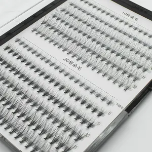 240 пряди норковых ресниц для наращивания QSTY, натуральные 3D русский объем, индивидуальные пучки ресниц 20D для макияжа, ресницы