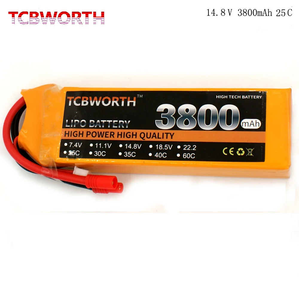 TCBWORTH 4S 14 8 V 3800 mAh 25C Max 50C RC LiPo самолет батарея для вертолет Квадрокоптер Дрон