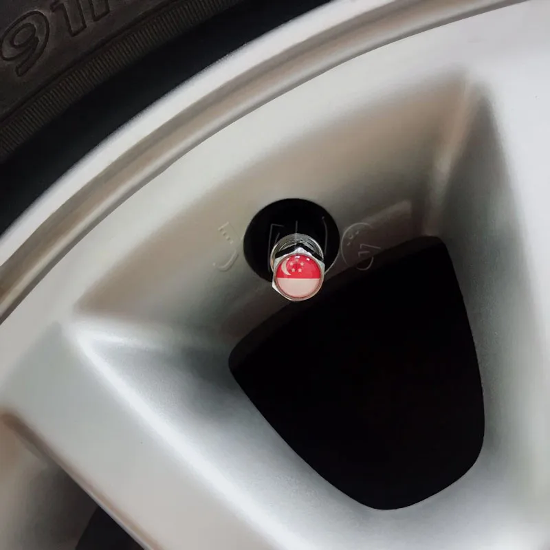 4pcs/set Singapore Car Tyre Air Valve Caps Bicycle Tire Cap Auto Wheel Theftproof Dustproof Cover Styling For Mercedes VW | Автомобили и