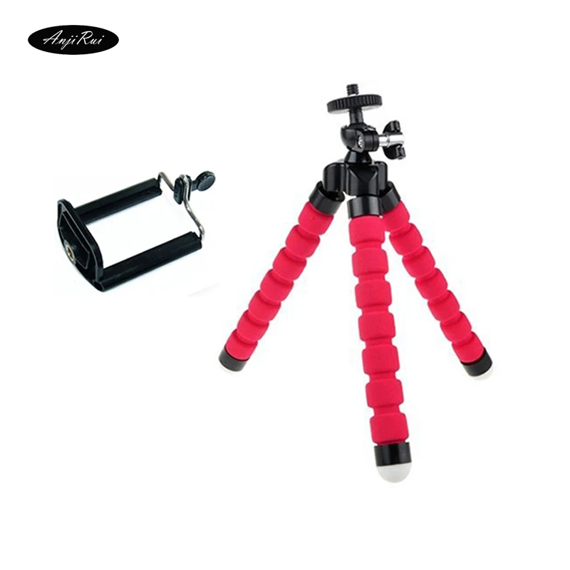 red Портативный Гибкий штатив-держатель для экшн-камеры Gopro Hero 4 3/SJCAM Xiao Mi Yi аксессуары и подставка для мобильного телефона - Цвет: red
