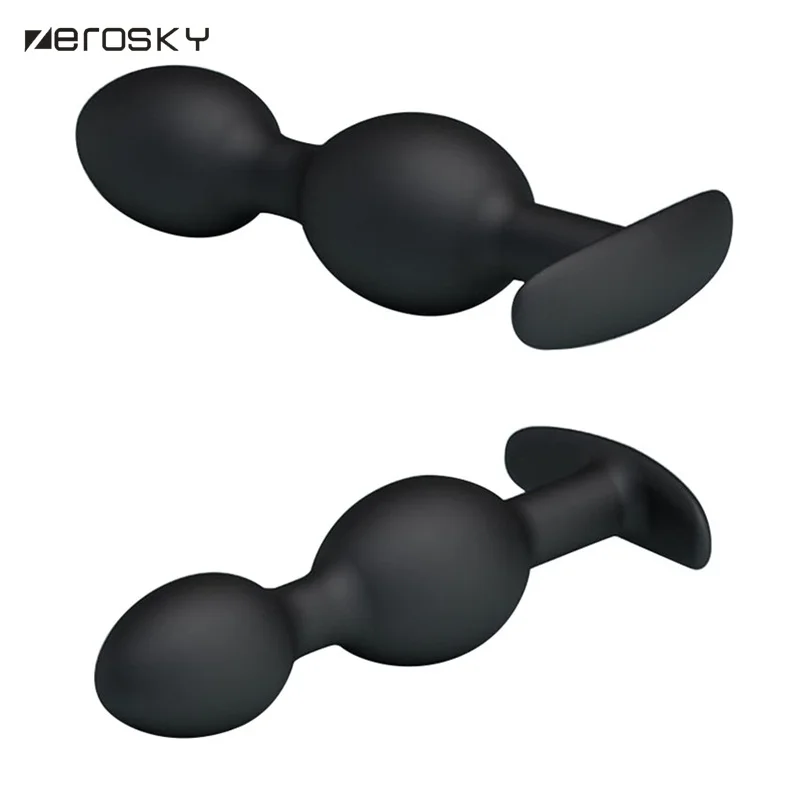 Силиконовая Анальная пробка металлический шарик внутри секс игрушки для мужчин