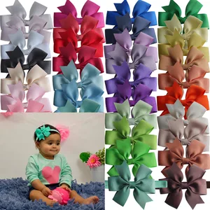 3,5 ''Вертушка для волос со стильным бантиком эластичные повязки для волос детские, для малышей девочек Hairbow повязка на голову, Детские аксессуары, ленты для волос, для выведения токсинов, 40 шт
