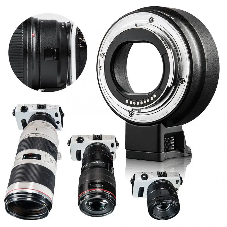 Адаптер объектива Viltrox для Canon EOS M беззеркальная камера AF адаптер EF 1/2/3/4 |