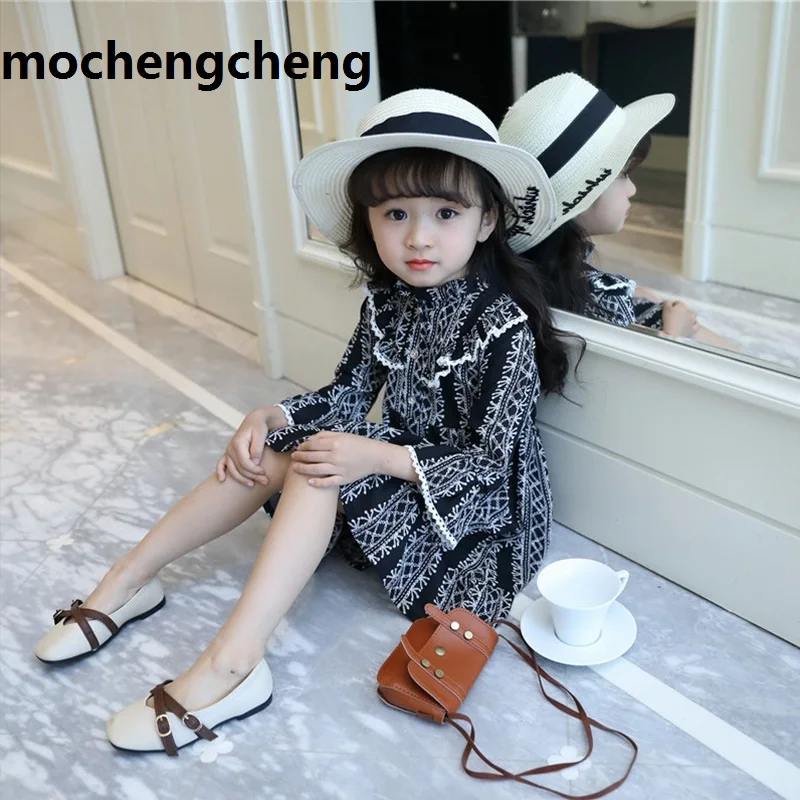 2018 Новая летняя одежда для детей платья корейский стиль черепаха шеи с