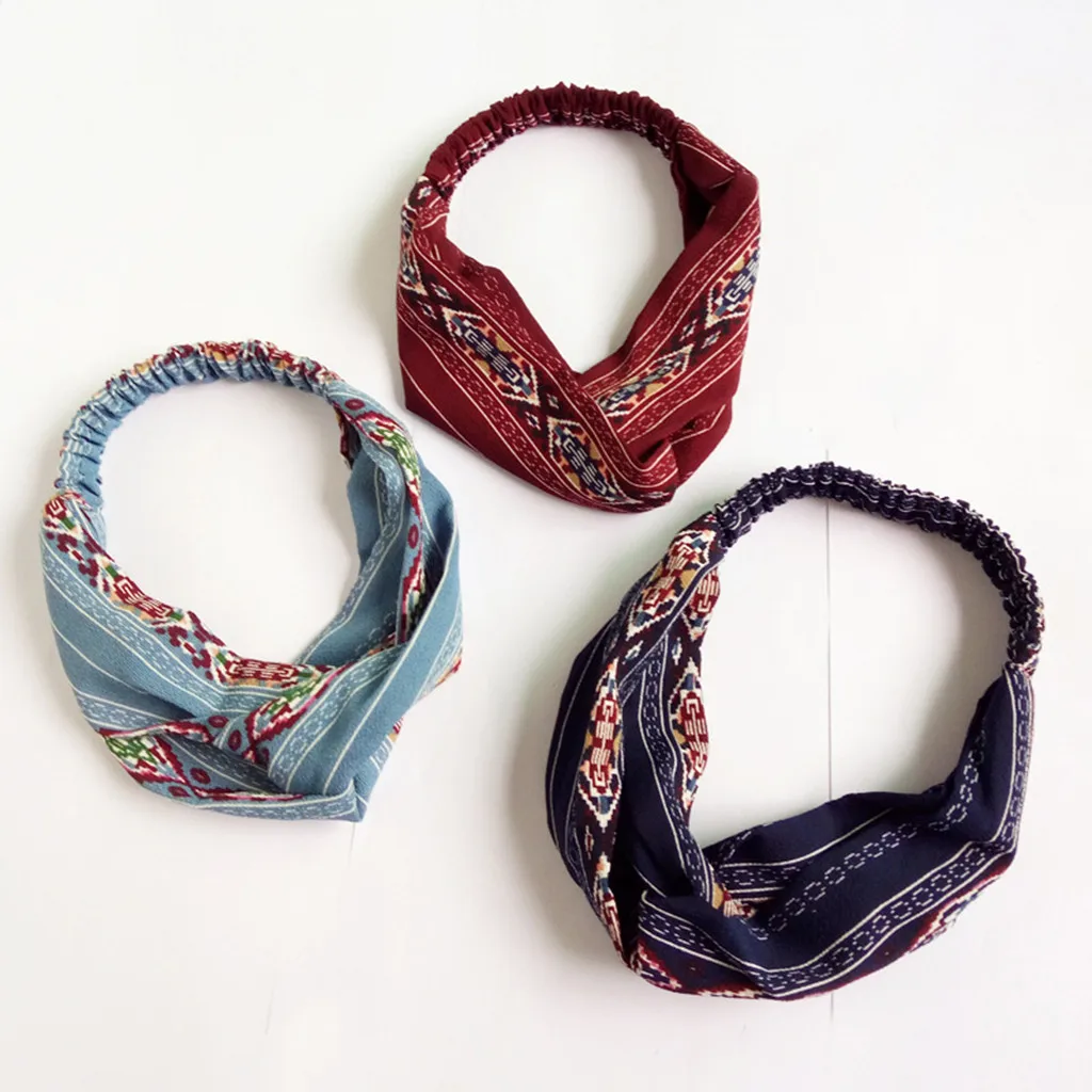 1 шт. аксессуары для волос женские ободки в стиле ретро с алмазным принтом зимний