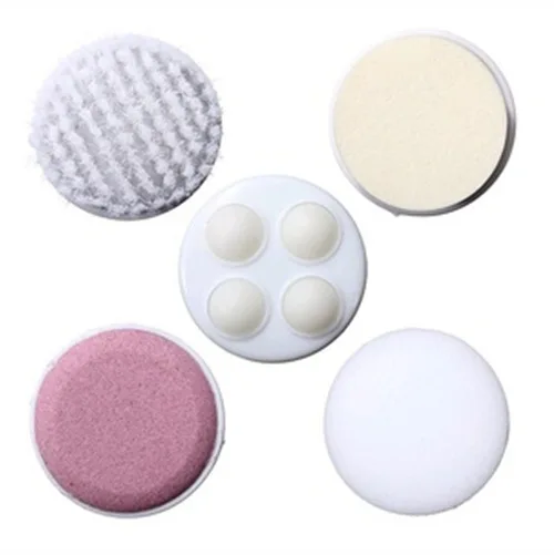 Электрический Очиститель для лица с кистями 5 в 1 уход за лицом акне массажер