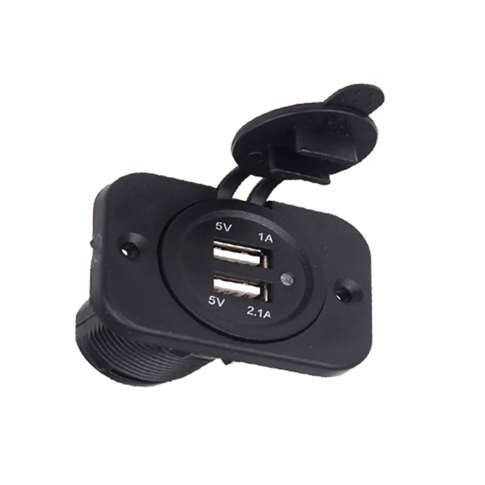 12V Dual USB Автомобильное зарядное устройство с панелью водонепроницаемый адаптер