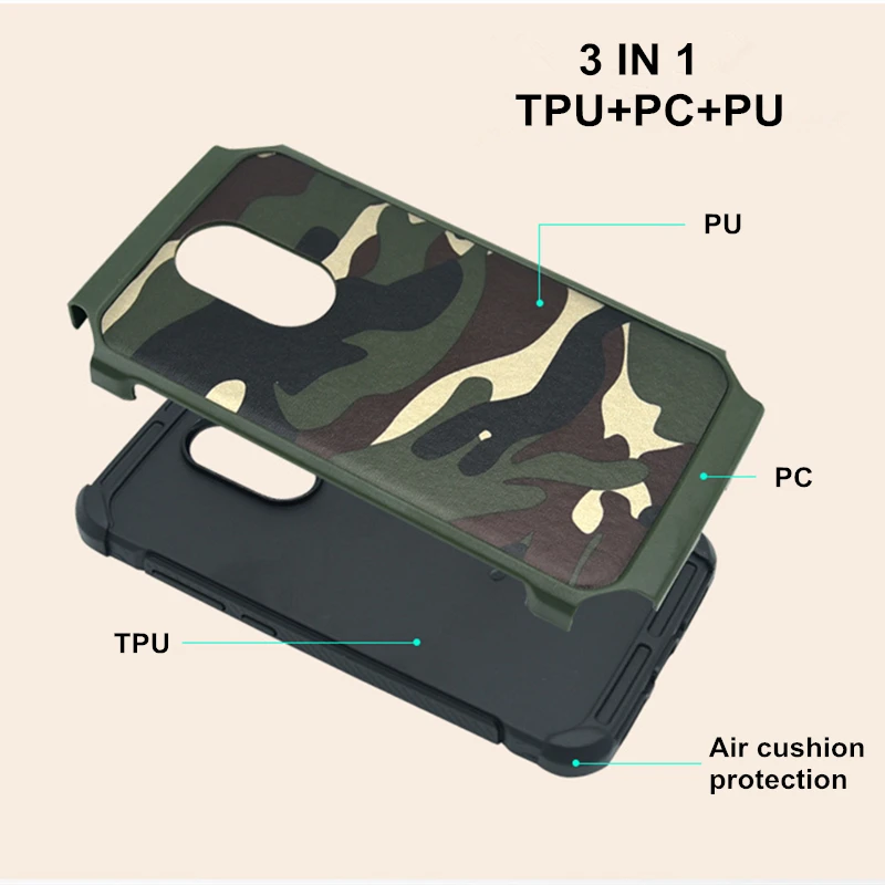 Армейский камуфляжный чехол для телефона с рисунком Xiaomi Mi 6 5 сверхпрочный
