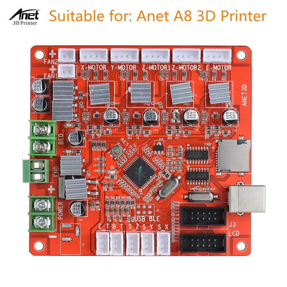 Anet A1284-Base плата управления материнская для A8 DIY самосборка 3D настольный принтер i3
