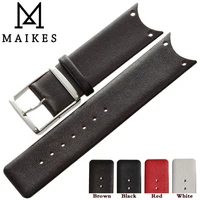 maikes genuine calf leather strap brown watch band case for ck calvin klein koh23101 koh23307 watchbands