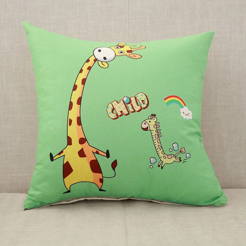 Animal Printed Cute Cartoon Cushion Cover Throw Pillow Case For Sofa Car Seat | Дом и сад