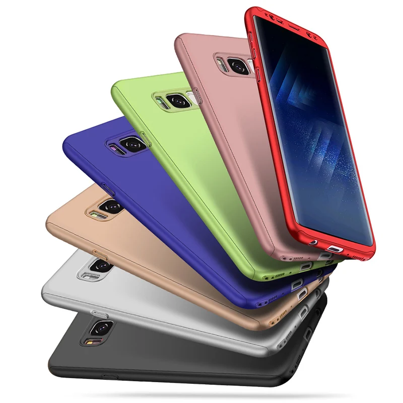 360 полная защита чехол для Samsung Galaxy S10 S9 S8 Plus Note 9 8 S7 Жесткий ПК iPhone XS Max XR X 7 6 6S +