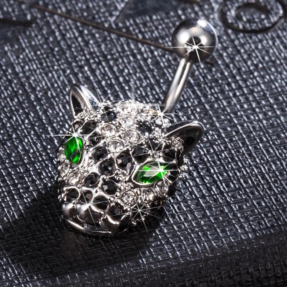 Deluxe Animal Surgical Steel Belly Button Piercings Medical Stainless Navel Piercing Wolf Ring Jewelry | Украшения и аксессуары