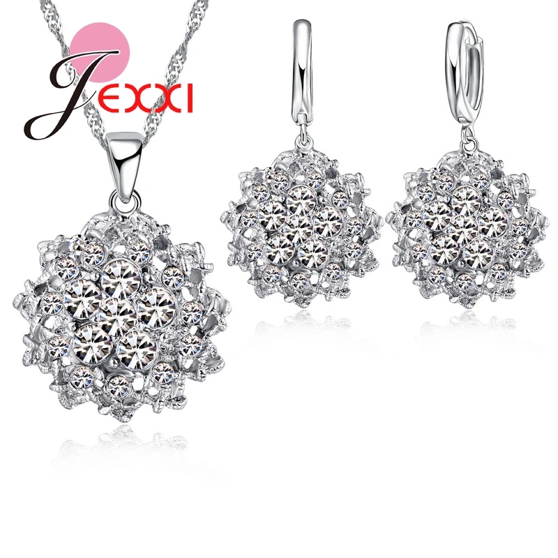 Комплект из колье и серёг серебра 925 пробы|set for women|set weddingset women |