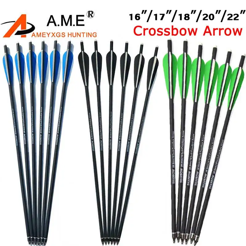 Новые 6 шт. 1" /17"/1" /20"/2" арбалетные стрелы из углеродистой стали фиксированные стрелы Открытый Традиционный лук