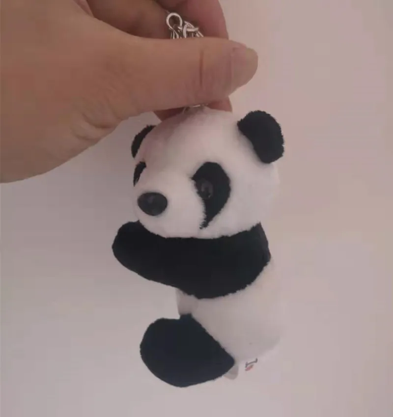 Симпатичный плюшевый животных белый и черный Panda брелок llavero Авто ключи цепочки Ключи Кольца Для женщин брелки Porte Clef Шарм для автомобильных сумок, подвесные подарочные брелки