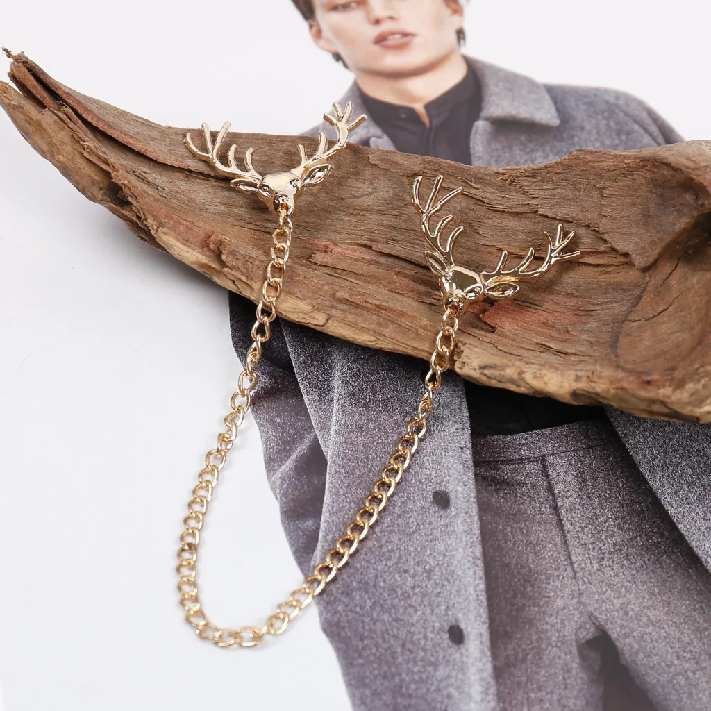 Мужская/женская брошь в виде головы оленя | Украшения и аксессуары