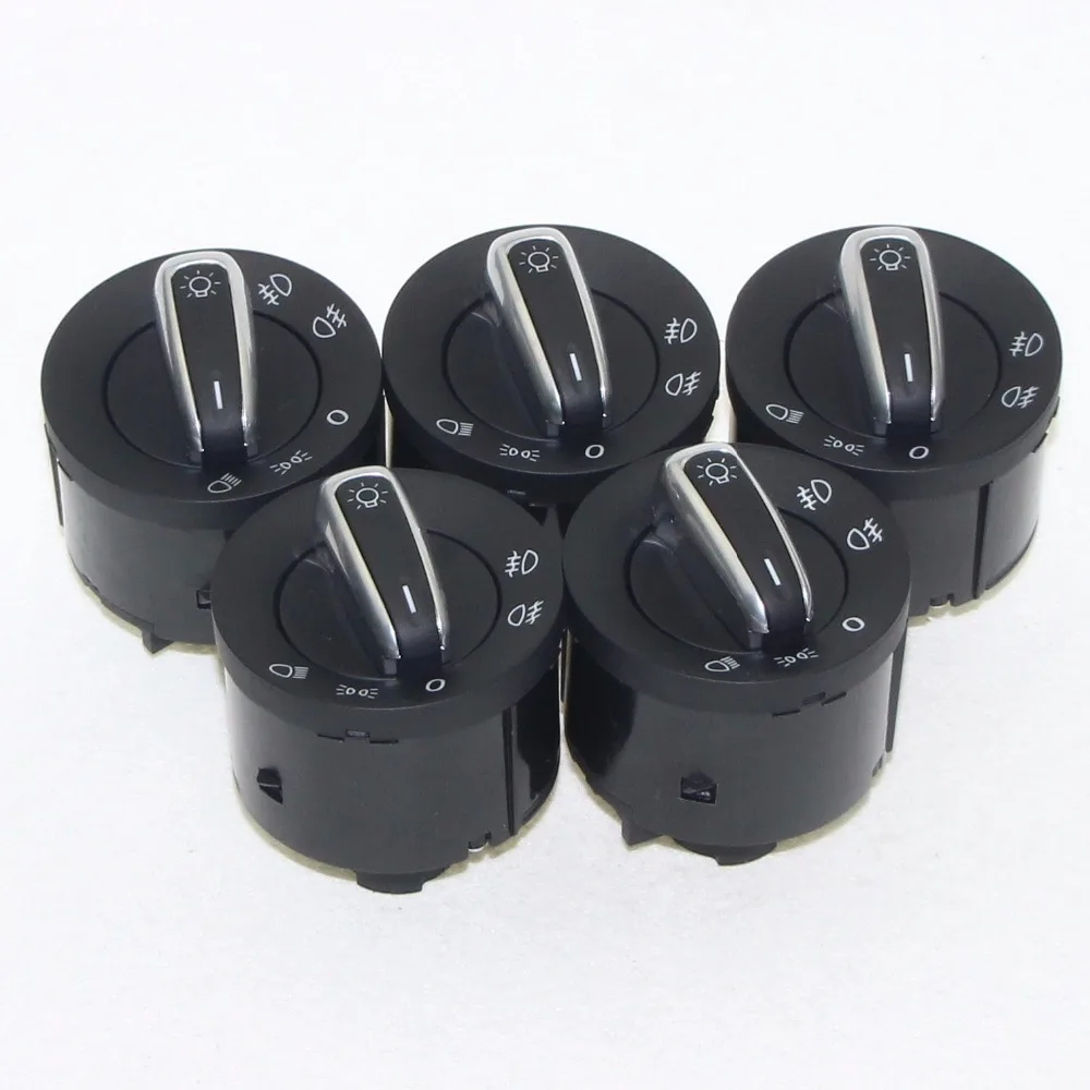 5 шт. OEM хромированный переключатель фар для VW Golf 6 GTI Mk5 Mk6 Jetta Passat B6 Touran Tiguan 5ND 941 431 A