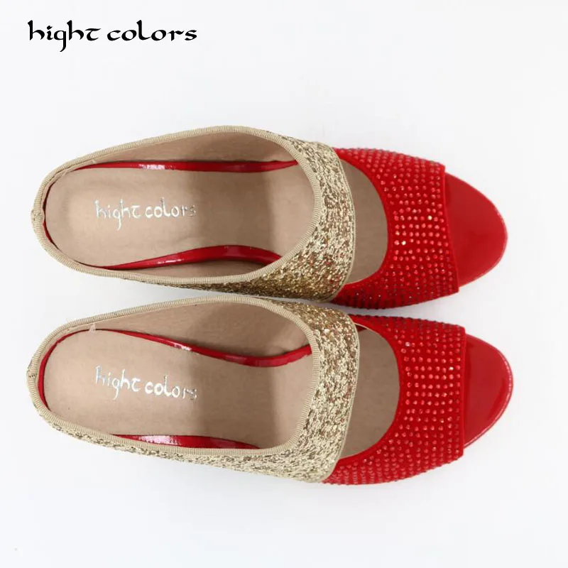 Женские босоножки на высоком каблуке Модные Босоножки с открытым носком Украшенные бусинами летние