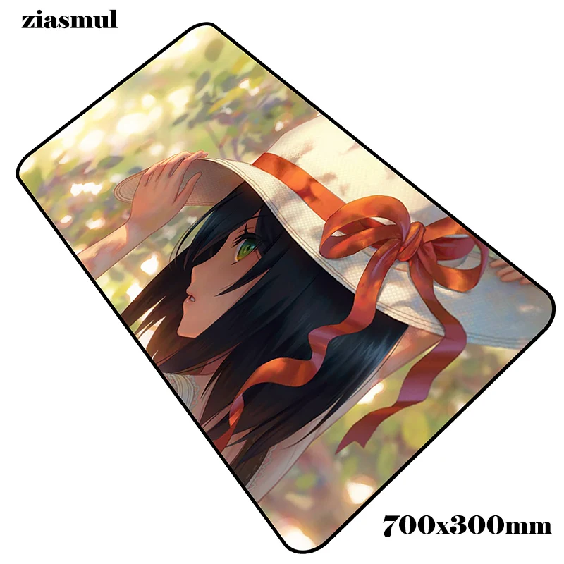 size 700x300x2mm Сексуальный коврик для мыши 700x300x2 мм, коврики для компьютерной мыши в стиле аниме, игровые аксессуары, японский коврик для мыши, клавиатура, игры, pc gamer, подарок для девочки - Цвет: size 700x300x2mm