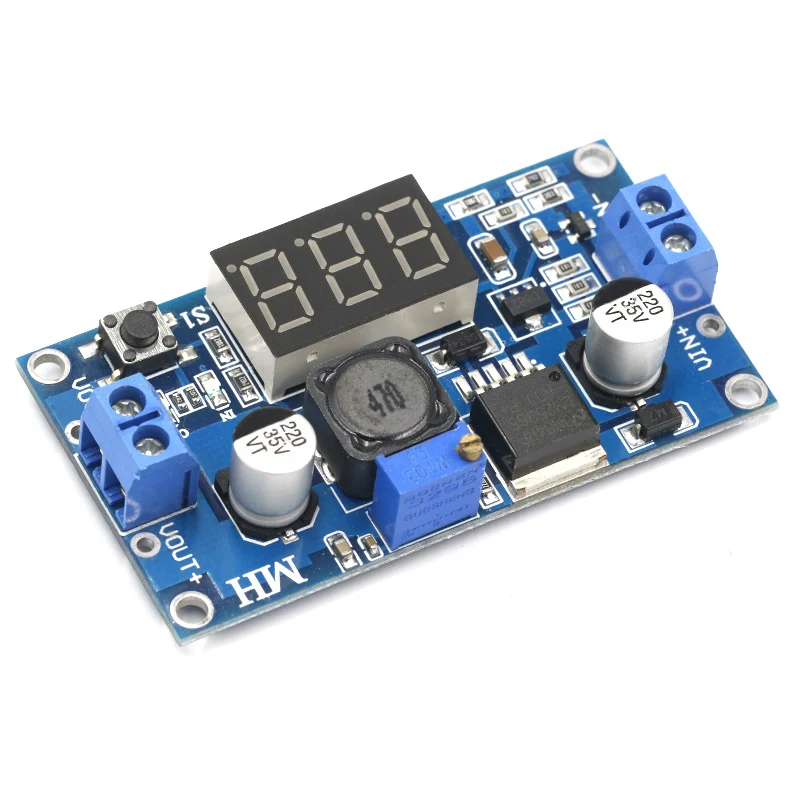 Step понижающий модуль LM2596 DC/DC 4 0 ~ 40V до 1 25 37 V Регулируемый регулятор напряжения с