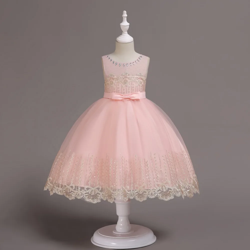 2018 осенне-зимнее детское платье принцессы детская одежда свадебное для девочек