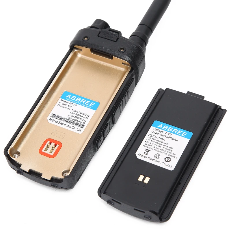 Рация ABBREE с 6 диапазонным дисплеем 999CH VOX DTMF SOS сканирование секундомер