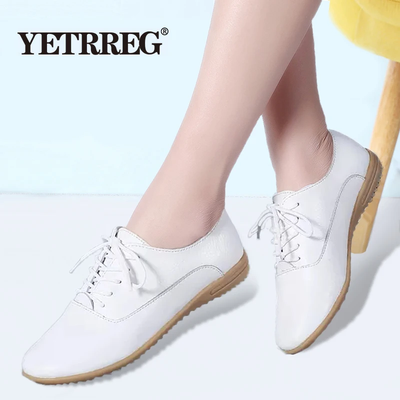 Новые брендовые весенние женские туфли-оксфорды Модные балетки на плоской