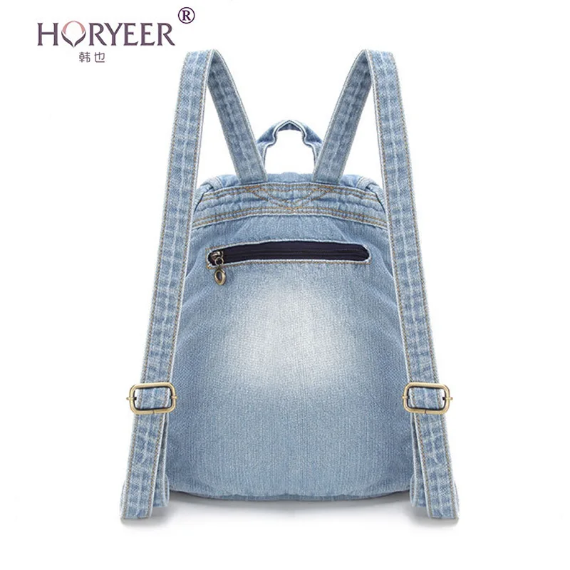 HORYEER kanken backpack classic school bag jeans Women denim backpacks for teenage girls mochila escolar menina sac | Багаж и сумки