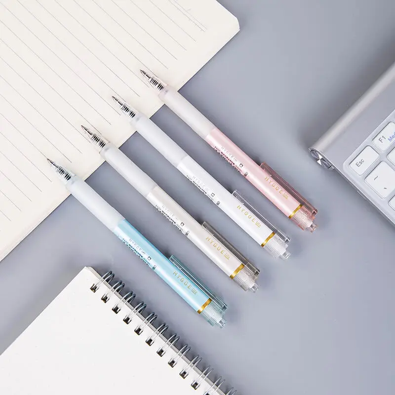 12 шт DELI A422 гелевая ручка с кнопкой 0 5 мм пуля Подписание Pen | Канцтовары для офиса и