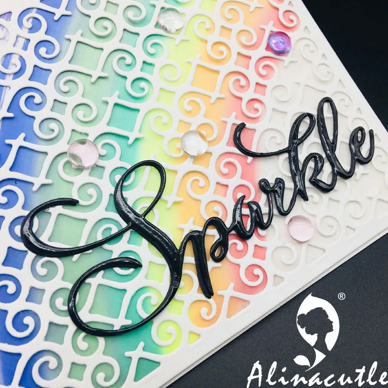 Металлические высекальные штампы сверкающие буквы Скрапбукинг Бумага Крафт