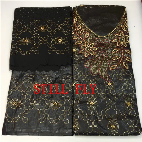 Bazin riche getzner nouveau hot sale jacquard brocade fabric with beads and stones latest basin riche getzner 7yards/lot - Color: as picture