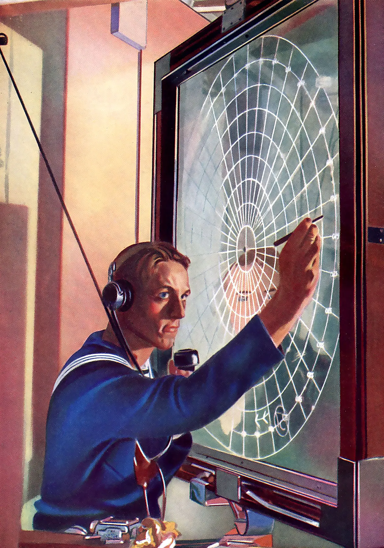 Винтаж пропагандистский плакат WW2 военно-морской флот печати! Классический холст