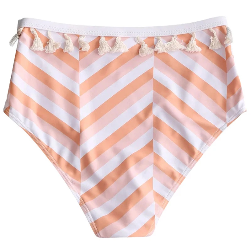 2019 сексуальная высокая талия бикини для женщин плавание одежда Push Up костюм Tassle