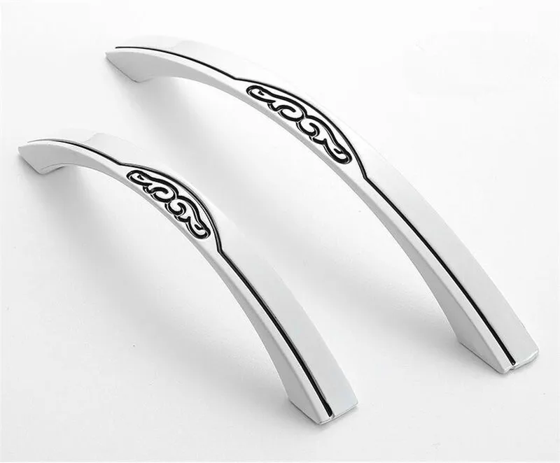 KK& FING изобразить Черный твердый алюминиевый сплав ручки шкафа кухонный шкаф ручки для выдвижных ящиков с винтами для мебельного Оборудования