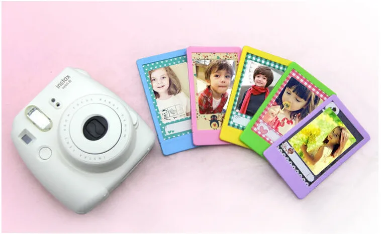 5 шт./компл. красочные белая пленка для Fuji Instax Mini 8 7s 25 50 90 Камера фотографического домашний декор 3 дюймов Небьющийся настольная рамка для бумажных фотографий