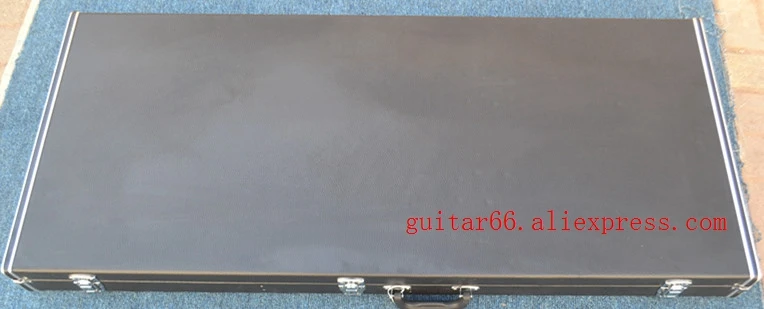 free shipping black color fit for double neck electric guitar hardcase