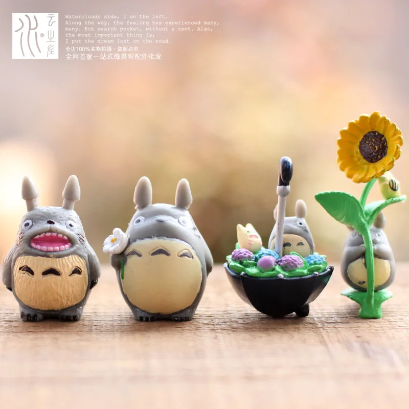 Kawaii Аниме Фигурка Тоторо для микро пейзажа детские игрушки 9 шт./лот аниме